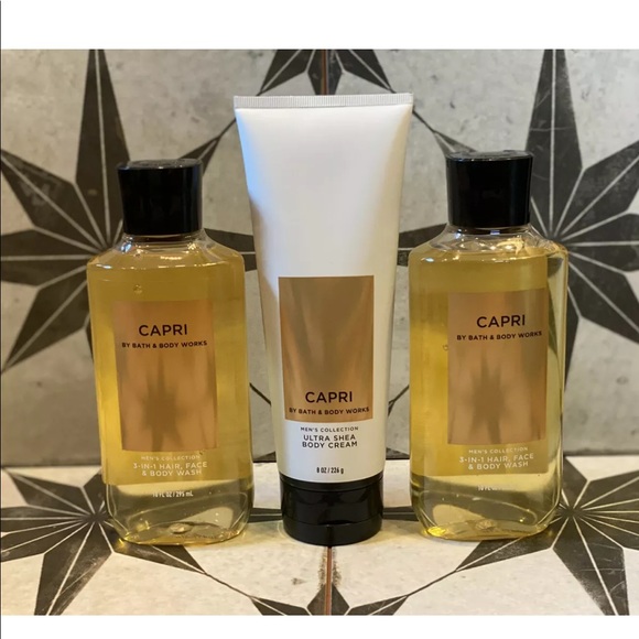 Bath & Body Works Other - BATH & BODY WORKS CAPRI MENS SHOWER GEL BODY CREAM NEW